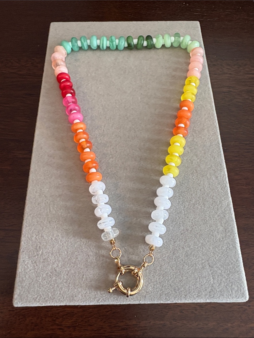 Colorful Multicolor Beaded Necklace - Women Jewelry - Picture 14 of 16